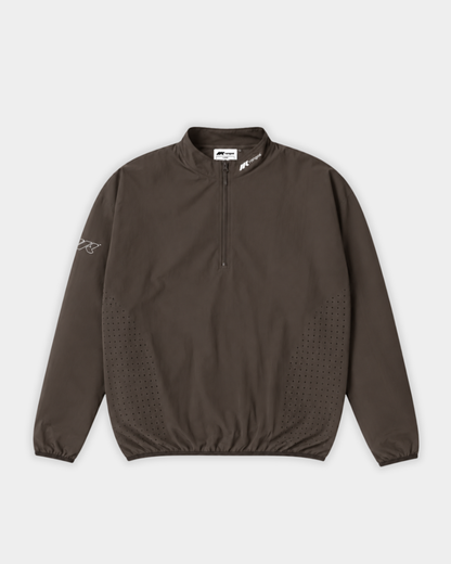 LIGHTWEIGHT QUARTER-ZIP - BROWN