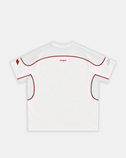 SHORT SLEEVE MESH TEE - WHITE