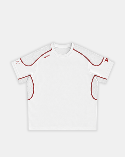 SHORT SLEEVE MESH TEE - WHITE