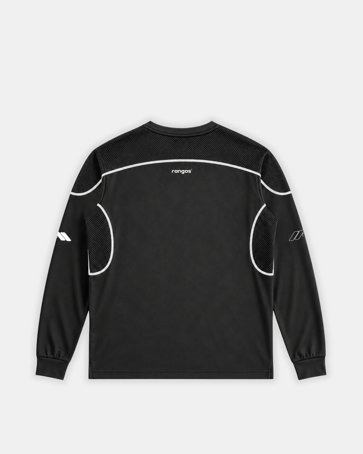 LONG SLEEVE MESH TEE - BLACK