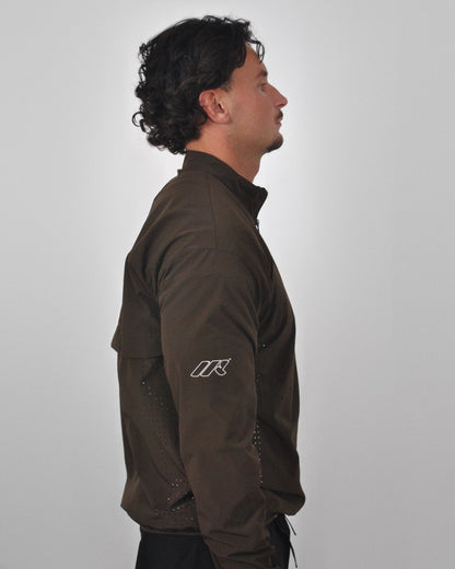 LIGHTWEIGHT QUARTER-ZIP - BROWN