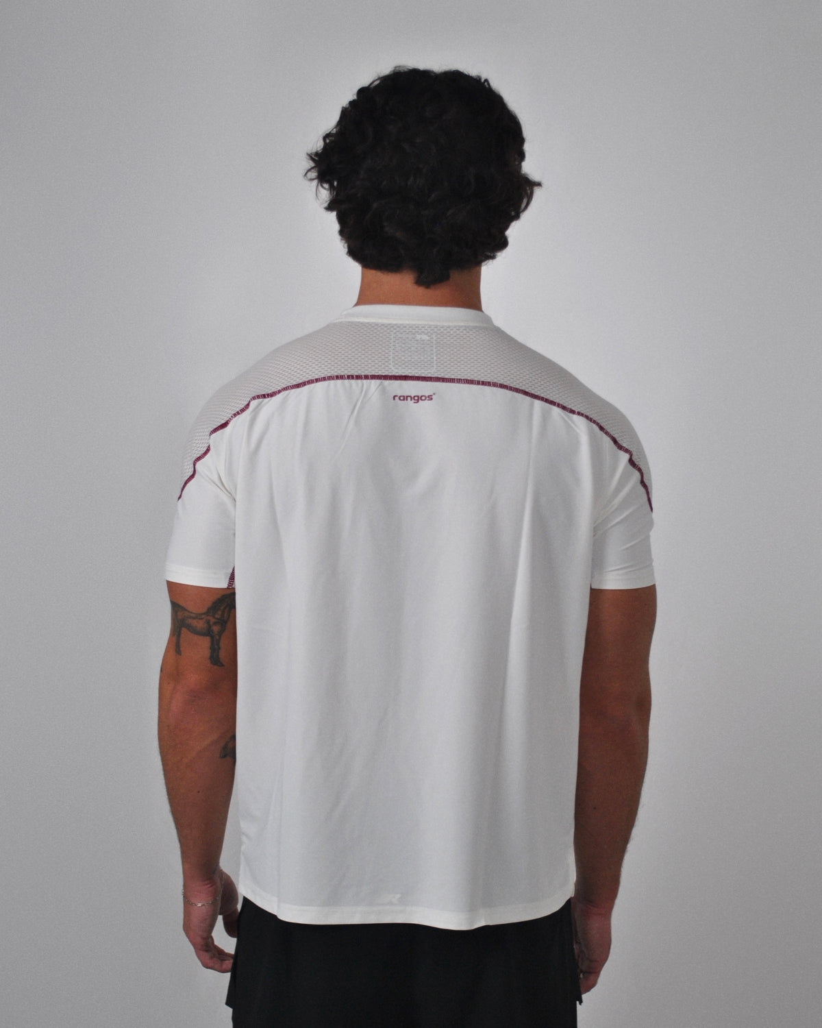 SHORT SLEEVE MESH TEE - WHITE