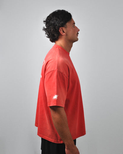 'SEEING RED' WASHED TEE